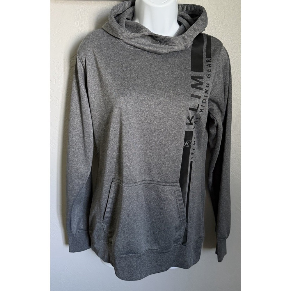 Klim Technical Riding Hoodie Womens Size Medium Gray Gear Vista Fleece High Neck